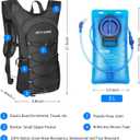 JOYHILL TPU Hydration Bladder,1.5L 2L 3L Water Bladder for Hiking Backpack BPA Free Leak Proof Hydration Pack
