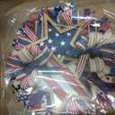 250th Anniversary Patriotic Wreath, 15.7'' Red White and Blue Wreath All-Weather Farmhouse Outdoor Holiday Decoration, Memorial Wreath for Front Door, 4th of July Garland for Home Wall Porch