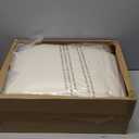 puredown Organic Cotton Feather Fiber Comforter, All Season Duvet Insert King Size, All Season 100% Pure Natural Cotton Cover Breathable Fluffy Feather Comforter with Corner Ties (Beige, 104"x90")