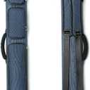 2x4 Pool Cue Case - Hard Shell Billiard Cue Holder with Nylon Exterior,Waterproof Dustproof, Adjustable Shoulder Strap & 3 Accessory Pockets,Fits 2 Butts & 4 Shafts, 32.6''*4.9''*2.36''