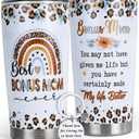 Gifts for Bonus Mom from Son, Daughter - Best Bonus, Step Mom Ever Gifts - 20oz Tumbler with Straw - Christmas, Mother's Day, Birthday Gifts