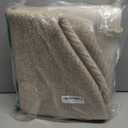 80L Large Woven Laundry Basket Hamper, 100% Natural Cotton Rope, Handwoven & Durable, Storage for Blankets, Toys, Clothes, Nursery Hamper for Living Room, Baby Room, Bedroom (Brown and White)