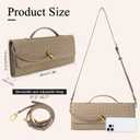 Clutch Purses for Women Suede Clutch Handbag Trendy Evening Shoulder Bags Ladies Crossbody Bag Satchels Grey