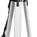 AdirPro Universal Survey Tripod  Laser Level Tripod  Transit Level Tripod - Quick Clamp - Contractor Tripod 5/8 x 11 Thread (Silver Aluminum)