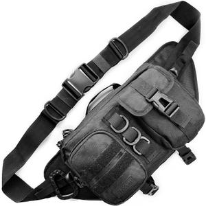 Fitdom Tactical Inspired Large Fanny Pack For Men. Perfect Techwear Accessories EDC Bag For Men. Multi-Functional Waist Pack