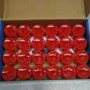 LANKER 24 Pack Flameless Led Tea Lights Candles, Flickering Red Battery Operated Electronic Fake Candles, Decorations for Wedding, Party, Christmas, Halloween (Red)