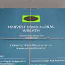 Harvest Dried Floral Wreath, Pancho Ring, Rahul Cut and Bell Cup, 3.14 in H x 19.6 in Dia, For Indoor and Covered Outdoor Use