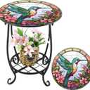 Cinnvoice Outdoor Side Table Small End Patio Porch Table
Round, Mosaic, Outdoor, Side, Small, Accent, Plant Coffee Tea Table for Yard, Patio, Porch, Garden, Living Room, Bedroom