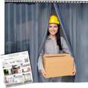 4x7' Clear PVC Strip Curtain Kit - 48" Width x 84" Height Heavy Duty, Waterproof, Insulation for Warehouse, Freezer, Garage AP1173 (Sheet Set)