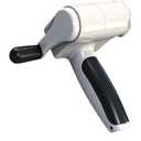 Hand-cranked cheese grater, rotary cheese grater, restaurant-quality, with handle, designed for hard cheese and chocolate, white model