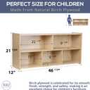 Classroom Storage Shelves, 5-Cubby Storage Unit, Birch Plywood Montessori Toy Shelf for Classroom, Preschool, Playroom - 22" Height