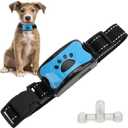 Anti Dog Bark Collar, Dog Barking Collar, USB Rechargeable Vibration Intelligent Recognition Training Collar 7 Sensitivity (Sky Blue)