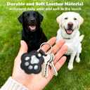 6Pcs Pet Hair Keychain, Cute Leather Paw Key Chain, Dog Fur Keepsake Keyring, Cat Hair Keychains, Pet Fur Memorial Gift Keychain Charm