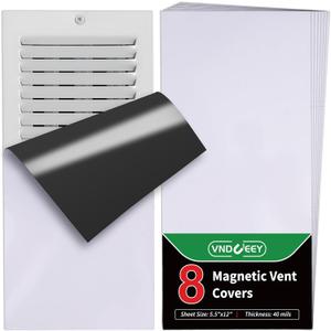 VNDUEEY 8 Pack Magnetic Vent Covers, Strong Vent Covers 5.5" X 12" High Strength Magnetic Vent Cover for Floor Wall and Ceiling Registers, Air Vent Covers for Home HVAC and AC Vents