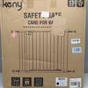 keny 29.7"-46" Baby Gate for Stairs, Auto Close Dog Gates for Doorways, Pressured Mounted No Drilling Pet Gate Extra Wide, One-Hand Opening Dual Lock Stair Gate, Indoor Kids Necessities, Black
