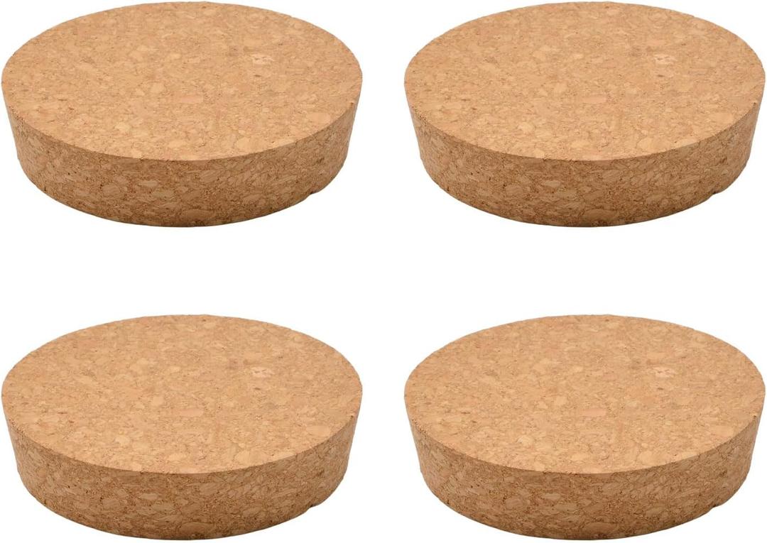 INCREWAY Tapered Cork Stoppers, 4PCS Conical Wooden Wine Bottle Stopper Cork Plugs Replacement Corks for Wine Bottle Glass Bottle Jars, 91 * 85 * 20mm