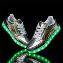 SANYES LED Light Up Shoes for Women Men, Low-Top USB Rechargeable Glowing Sneakers, Luminous Dancing Shoes for Party Sports