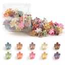 Mini Flower Hair Clips 100Pcs, Small Hair Clips Mini Claw Clips Cute Jaw Clips Hair Pins Hair Barrettes Hair Accessories for Women Girls Kids Teens (Colorful)