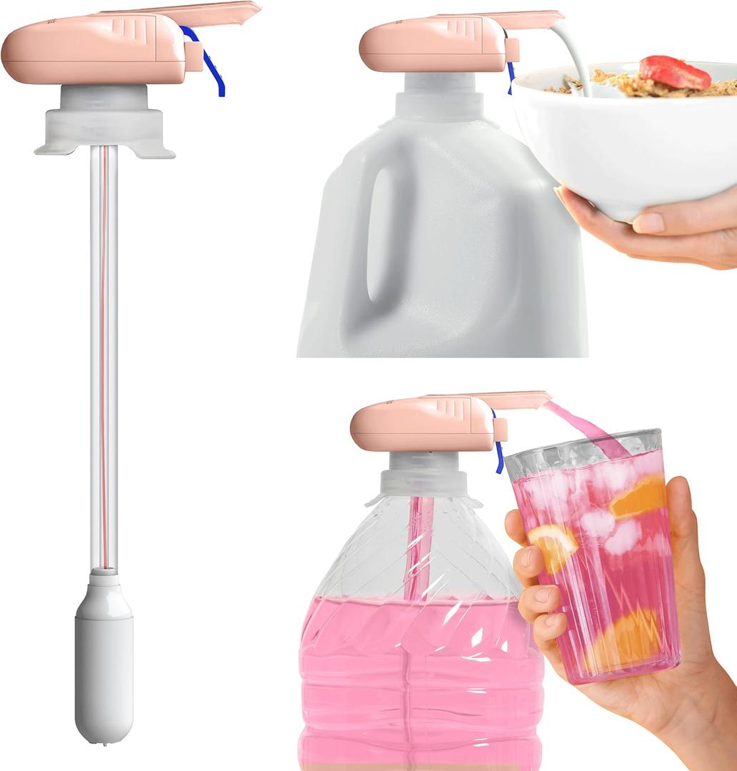 The Magic Tap Automatic Drink Dispenser: Hands-Free Milk, Beverage Dispenser, Drink Dispenser for Fridge Juice, Gifts for Women & Men: 1 Pack Peach