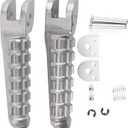 Aramox Foot Pegs, Motorcycle Rear Foot Pegs Footrests Modified Accessory Silver Fit for 696/796 2009-2013