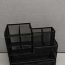 Marbrasse Mesh Pen Holder for Desk, Multi-Functional Pencil Organizer with Drawer, Desk Organizers and Accessories for Office Art Supplies (Black)