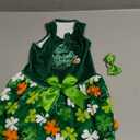 CuteBone St.Patrick's Day Dog Green Dress Velvet for Small Dogs Girl Puppy Dresses Clover Dog Clothes CVA13L-D Size L