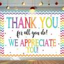 6X4FT Thank You Backdrop Aappreciation Backdrop Teacher Professors Doctor Nurse Staff Appreciation Decorations Banner F106