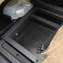 DUMOS Gaming Desk, Monitor Stand, LED Lights, Storage Shelves, 31.5‘’x 31.8'' x 47''