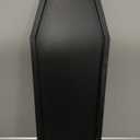 Halloween Coffin Charcuterie Boards Engraved Gold Skeleton for Party Serving Dishes Food Decor, Solid Wood Gothic Black Tray Easy to Clean -32" Length