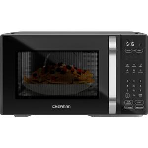 Chefman MicroCrisp Countertop Digital Microwave Oven, Unique "Cook & Crisp" Power Combo, 1.0 Cu Ft, Dual-Cook 1000W Microwave + 1500W Crisper, 6 Touch Presets, Digital Display, Stainless Steel Handle (1.1 Cu. Ft - MicroCrisp)
