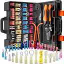 SOMELINE Crimping Tool Kit for Heat Shrink Connectors, AWG 22-10 with 36 Size Marine Grade Heat Shrink Wire Connectors, Crimping Tool for Nylon,and Sealed Terminals UL Listed Connectors