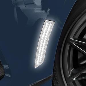 KUNGKIC For Ford Mustang 2024 2025 LED Turn Signal Brake Parking Side Marker Light Daytime Running Waterproof Sequential Blink Sport Style Extend Decoration Accessories 2PCS