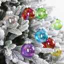 AceOrbit 36 Pcs Shatterproof Christmas Ball Ornaments 2.36 inch Plastic Shatterproof Colored Transparent Balls for Xmas Tree Hanging Decor Holiday Wedding Engagements Party(Colorful) : Home & Kitchen