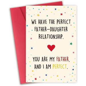 2 x Funny Father's Day and Birthday Greeting Card for Dad,Funny Fathers Day Card, Hilarious Birthday Card for Dad