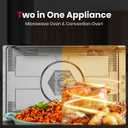 Gasland 24 Inch Built in microwave oven, Microwave and Convection Oven Combination, 1000W, 11 Levels, Sensor Cook, Touch Control, LCD Display, 1.6 Cu. Ft Wall Microwave Oven Combos, Stainless Steel
