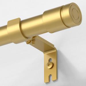 Heavy Duty Curtain Rods for Windows 66 to 120 Inch, 1 inch Diameter Long Curtain Rod with Brackets,Adjustable Gold Curtain Rod for Living room,Bedroom(Gold,30" to 120")