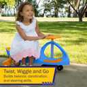 Wiggle Car - Ride on Toy for Ages 3 and Up - Toddler Ride on Toys with no Batteries, Gears, or Pedals Just Twist, Wiggle, and Go by Lil Rider (Blue and Orange), Large