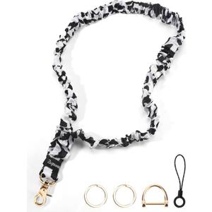 Zugzwang Stretchy Scrunchie Lanyard for ID Badges & Keys - Teacher Lanyard, Cute Elastic Necklace for Women, Nurses