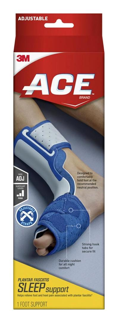 ACE Plantar Fasciitis Sleep Support, Helps Relieve Symptoms of Plantar Fasciitis, One Size Fits Most, Blue