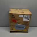 LUE BONA Adjustable Vanity Stool, 360 Swivel Chair for Makeup Room, White Faux Leather Stool for Bathroom & Living Room