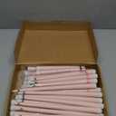 48 Pcs Flameless LED Taper Candles Battery Operated Candles 4 Sizes of 8.5'', 9.65'', 10.83'', 12.8'' Flameless Candlesticks Flickering for Halloween Christmas Church Wedding(Dusty Pink)
