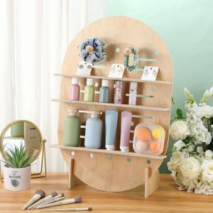 Large Wooden Pegboard Earrings Display Stand with 10 Pcs Wood Dowel Rod 27'' x 15.75'' for Jewelry Display Jewelry Rack Pegboard Organizer for Vendor Selling for Earring Card Necklace