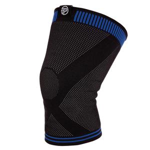 Pro-Tec Athletics 3D Flat Knee Support, Advanced Flat Knit Technology for Custom Fit, Breathable Multi-Directional Stretch Fabric, Non-Slip Gel, Full Range of Motion, M, Blue/Black