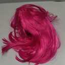 ENilecor Short Bob Hair Wigs 12" Straight with Flat Bangs Synthetic Colorful Cosplay Daily Party Wig for Women Natural As Real Hair+ Free Wig Cap(Rose Hot Pink)
