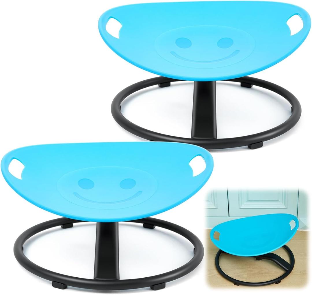 2 Pack Autism Spinning Chair for Autistic Sensory Swivel Chair Spinning Seat Sit and Spin ADHD Sensory Training Body Coordination and Balance
