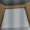 Somdot 5 Tier Bookshelf with Drawer, Tall Bookcase with Shelves, Bookshelf Desktop Organizer, Display Standing Shelf Units for Living Room, Bedroom, Study Room,White Leather