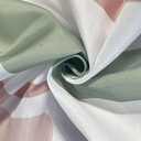 DYNH Cute Green Shower Curtain,Cute Boho Aesthetic 70S Abstract Sage Green Pink Wavy Spiral Swirl Shower Curtain, Vintage Retro minimali Teen Girls Shower Curtain Set with Hooks,72X72IN (Multi2)