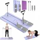 Pilates Reformer Board Set - 2026 Foldable 8-in-1 Pilates Machine for Full Body Workouts, Ab Core Trainer with Resistance Bands, Portable Home Pilates Equipment for Women & Men (Purple)