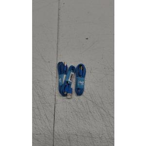 Pack of 3: Micro-USB to USB Cable, 3 ft, Blue