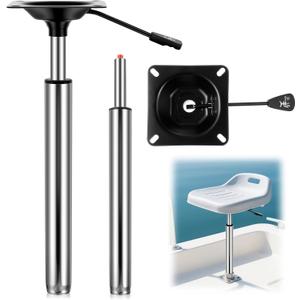 1.77" Boat Seat Pedestal Adjustable Height Posts Plug-in Power Pedestals with Integral Seat Mount Available in 21.5 to 29.5 Inches/ 12.4 to 18.1 Inches